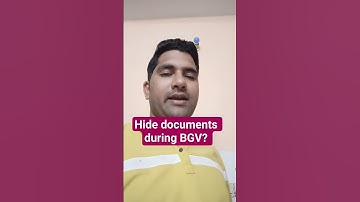 I am hiding documents during background verification for a job then? #backgroundverification #bgv