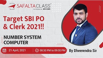 Target SBI PO & Clerk 2021 | Basic of Number System | By Dheerendra Sir |