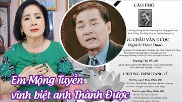 Hoa khôi cải lương Mộng Tuyền chia sẻ cảm xúc, nhớ về kỷ niệm khi hay tin nghệ sĩ Thành Được qua đời