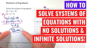 Systems of Equations with No Solutions and Infinitely Many Solutions