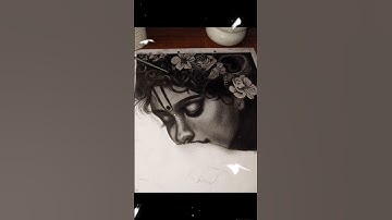 Charcoal Pencil Relastic Krishna ji Drawing #shorts #viral #trending #art #video #artist