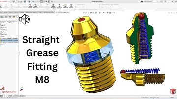 Straight Grease Fitting SolidWorks Tutorial 2025! Assembly Exercise Nr 19