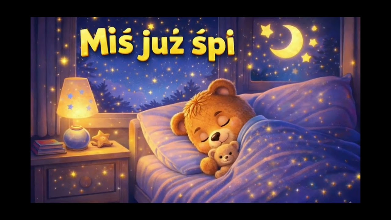 Miś już śpi 🌙✨ | Kołysanka dla dzieci | Spokojna piosenka na dobranoc