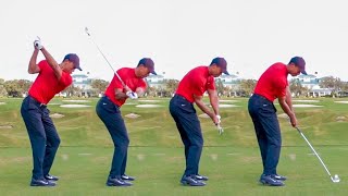 Tiger Woods Golf Swing - IRON SWING SEQUENCE - Full Speed + SLOW MOTION