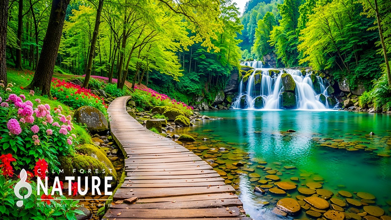 Relaxing Piano Music & Bird Sounds 🍃Gentle Calm Nature, Piano With ...