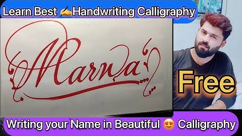 Marwa Name Signature Calligraphy | How to Draw |  #mybloopers #asmr #shorts #tiktok #marwa