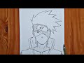 How to draw kakashi hatake  kakashi step by step  easy anime drawing