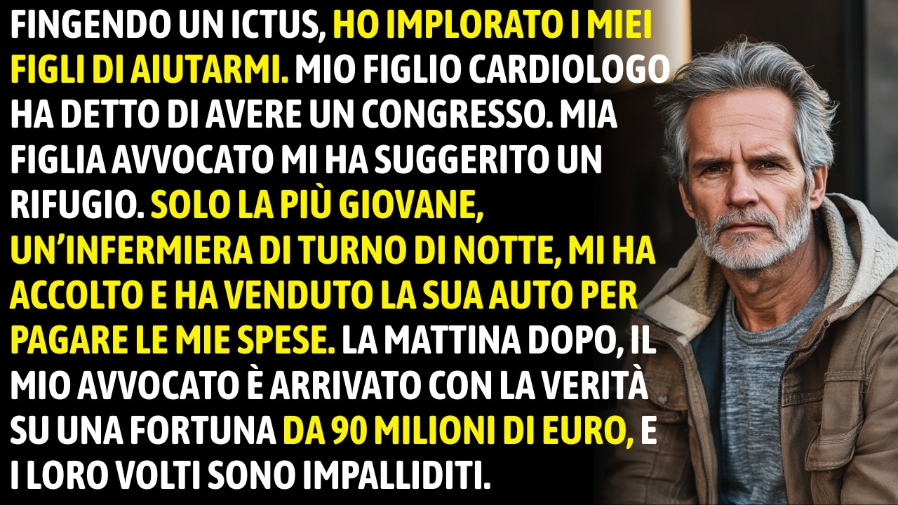 Ero sdraiato su un letto d'ospedale, con il monitor che scandiva il mio battito, quando ho deciso di fingere un ictus per scoprire la verità sulla mia famiglia. Mio figlio cardiologo ha detto che...