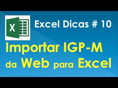 Importar IGP-M da Web para Excel