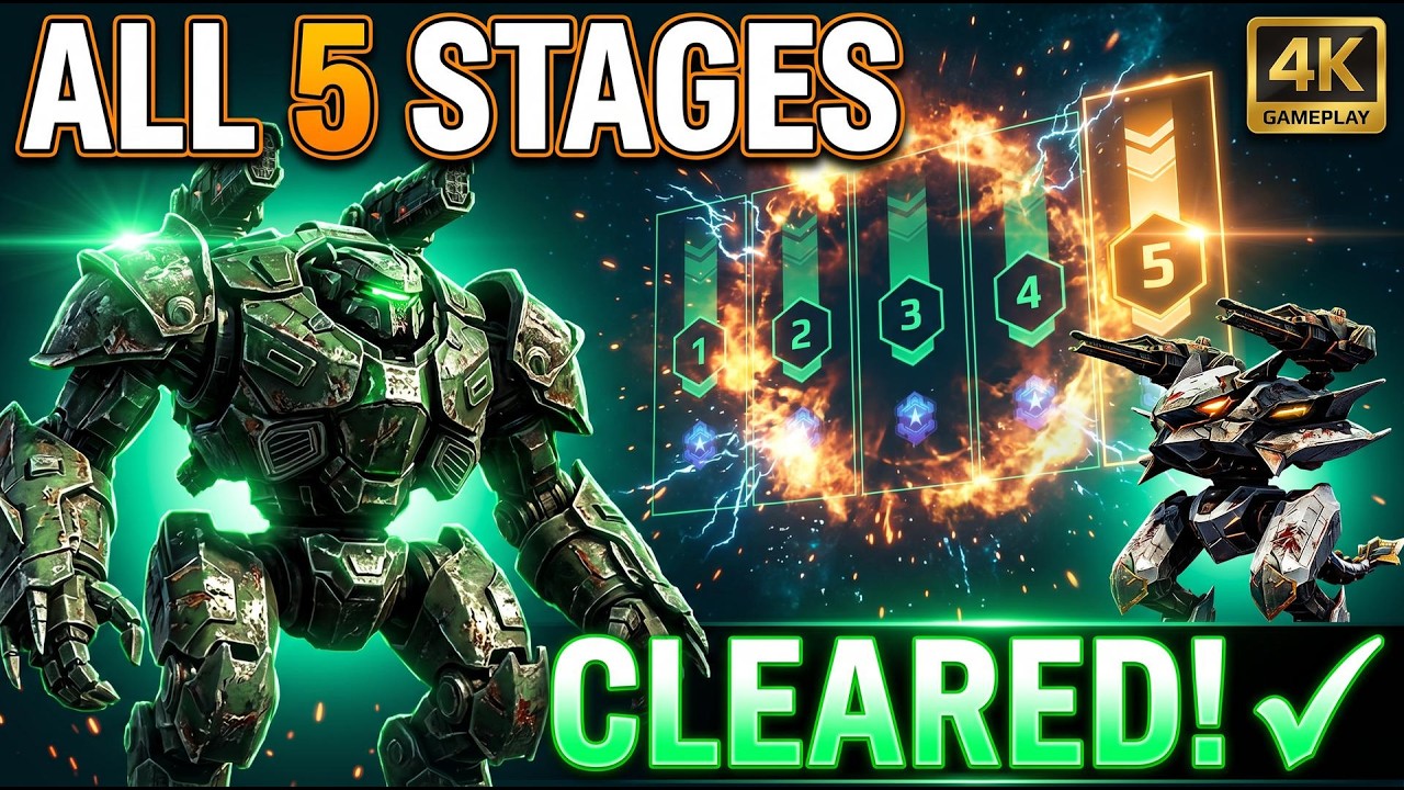 War Robots Extermination Mode All 5 Levels COMPLETE! 🔥 Full Gameplay 4K ...