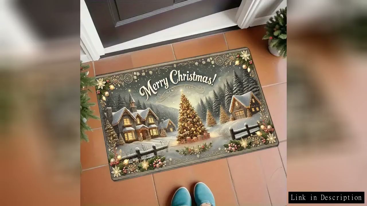 VIKAMA Christmas carpet soft doormat Christmas tree romantic floor mat living room carpet Rug For Be