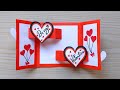 Valentines day card ideas easy / valentines day card making very easy / DIY love card