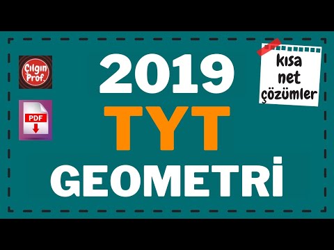 2019 TYT GEOMETRİ [+PDF] - 2019 TYT Geometri Soru Çözümleri