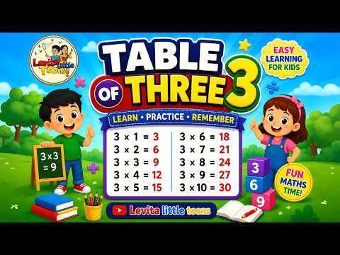 その他 TOBIO Critiques #3 Table of 3 for Kids | Learn 3 Times Table Easy Way