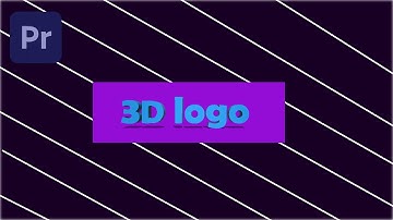 How to make a 3D Logo Animation in 2 mins | Premiere pro tutorial