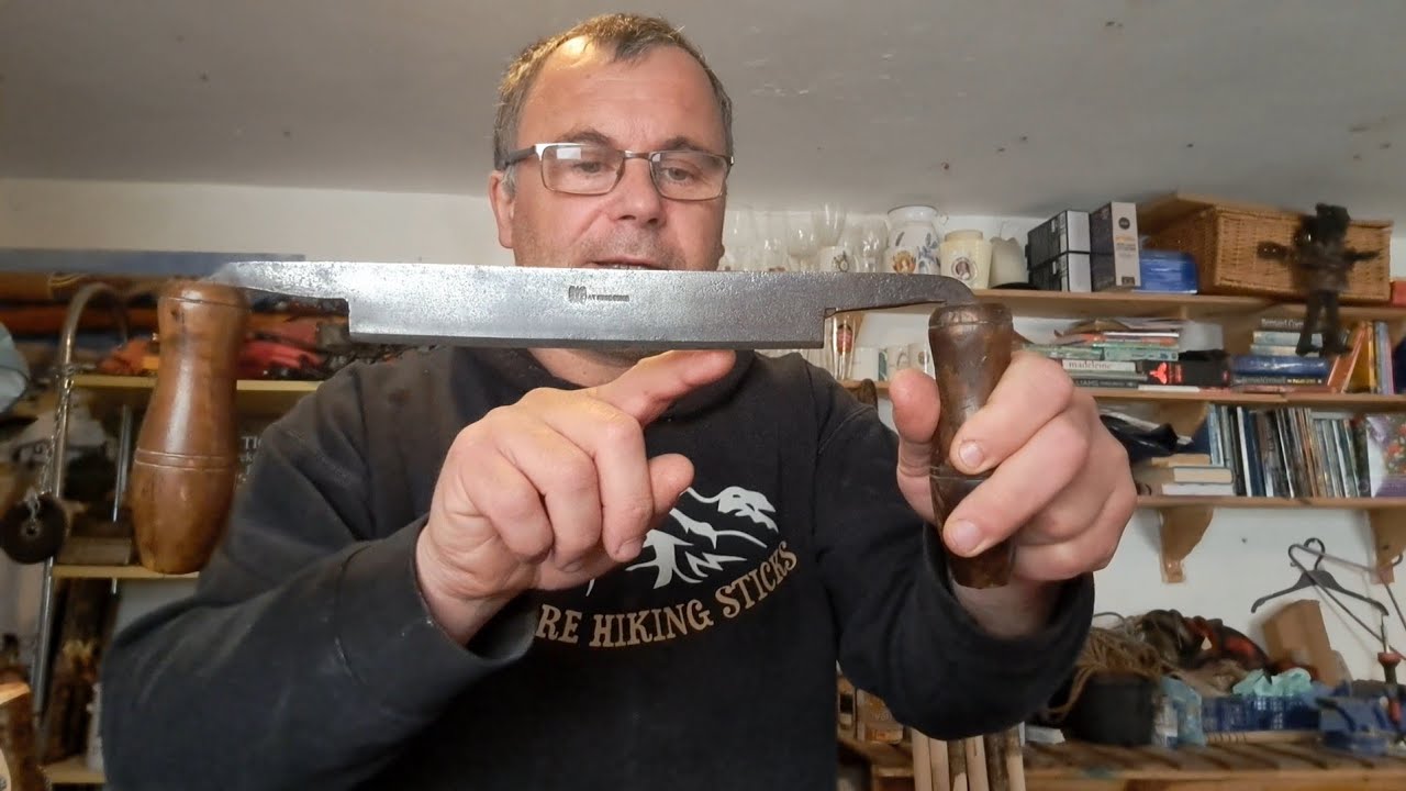 Hiking stick Vintage draw knife, Bushwhacker Model and new