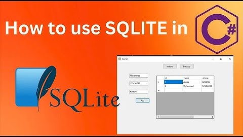 How to use SQLITE Database in C#