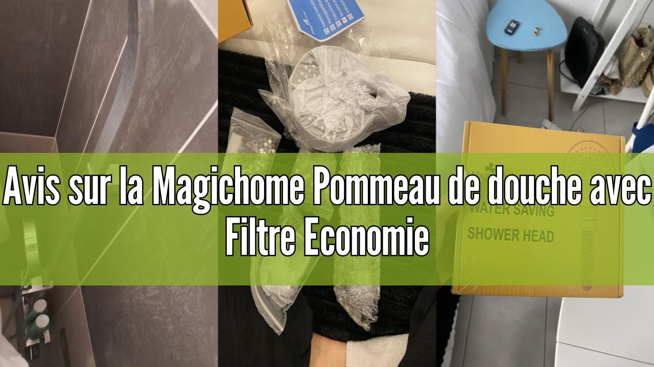 Magichome Pommeau Douche Haute Pression 6 Modes + Filtre 18 Étages + Tuyau 2 M – Économie D’Eau Et Anti-Calcaire