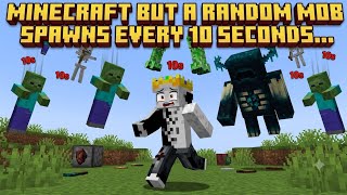 Minecraft but random mob spawn every 10 sec #minecraft #mods