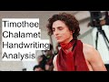 Timothee Chalamet Handwriting Analysis