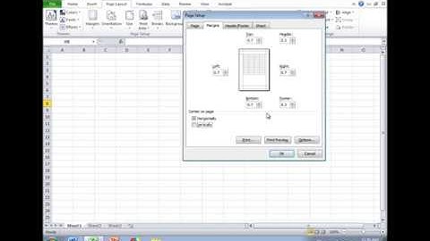 How to set Page Setup in MS Excel explained in Khmer
