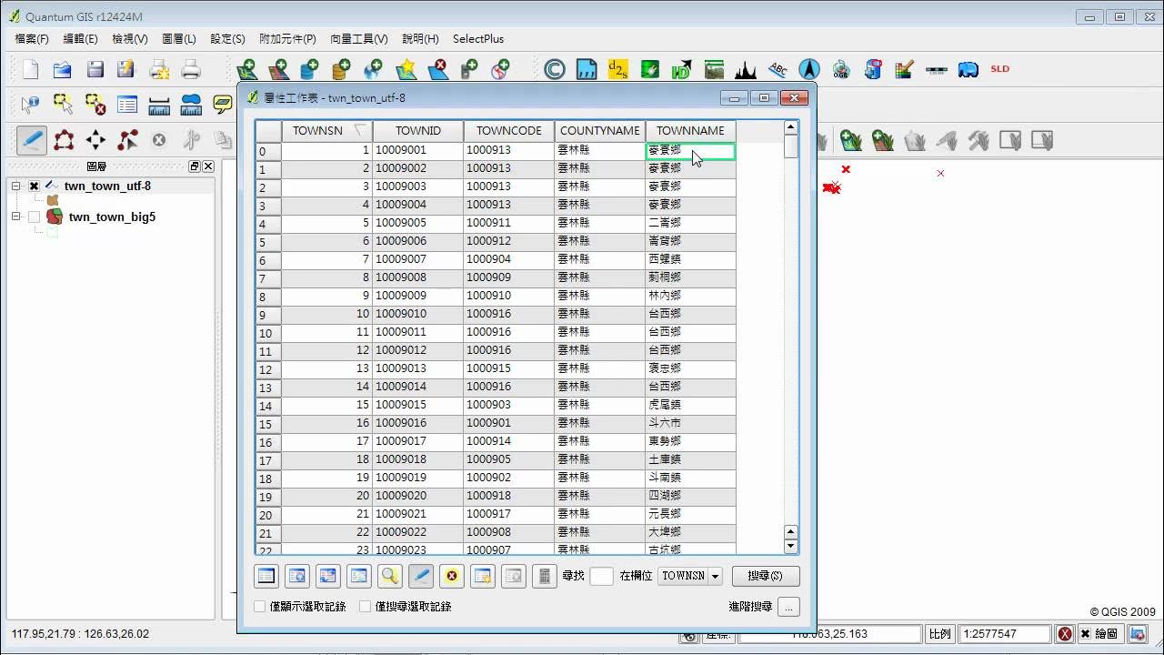 QGIS Attributes encoding, CRS Convert YouTube