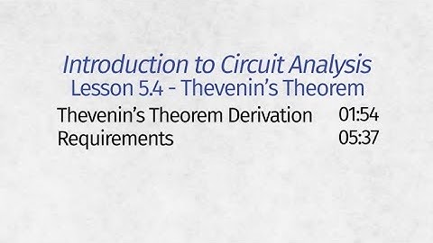 Lesson 5.4-Thevenin