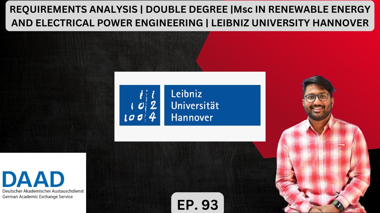 REQUIREMENTS ANALYSIS | Msc IN RENEWABLE AND ELECTRICAL POWER | LEIBNIZ ...