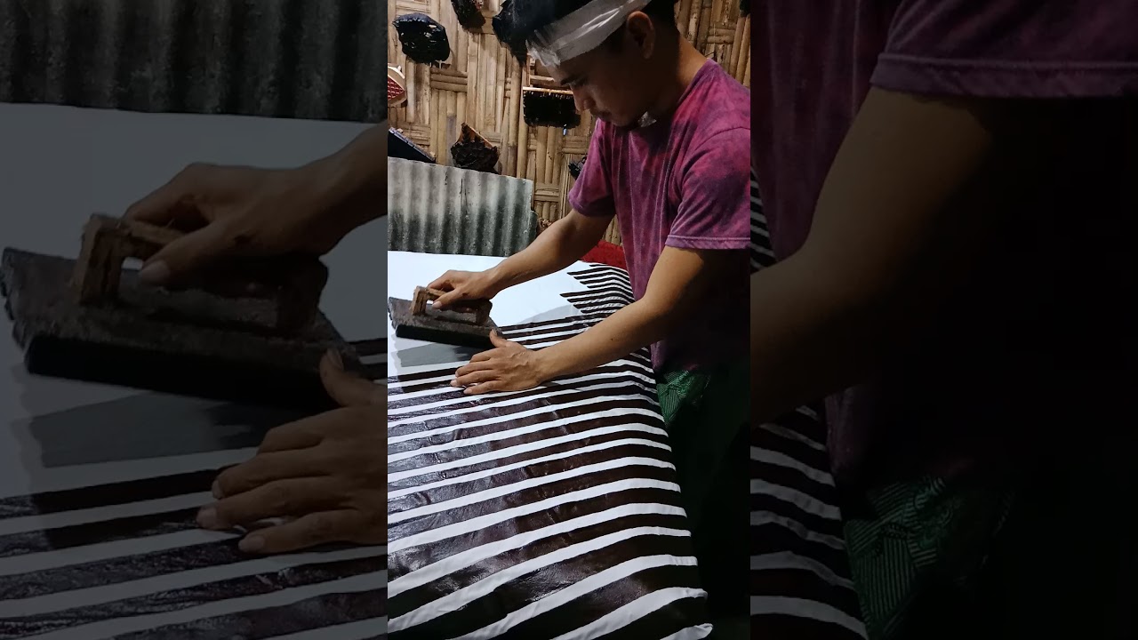 Proses batik cap malam YouTube