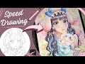 Fluffy bunny  comment je dessine  colorie manga anime style original art ipad procreate