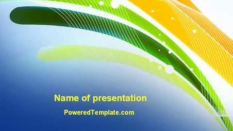 Green and Yellow Touch PowerPoint Template by PoweredTemplate.com