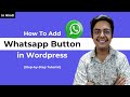 How To Add Whatsapp Button In Wordpress | 100% FREE | Hindi