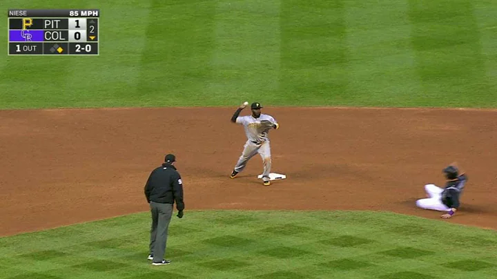 PIT@COL: Freese and Harrison complete the double play