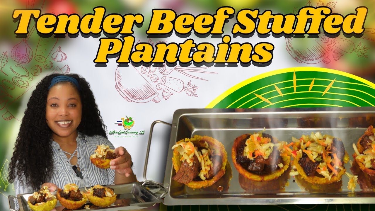 Warning!! Irresistible Tender Beef Stuffed Plantain Cups ( Tostones Rellenos)| Party Appetizer Idea