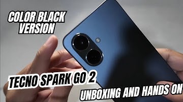 TECNO SPARK GO 2 COLOR BLACK UNBOXING AND HANDS ON