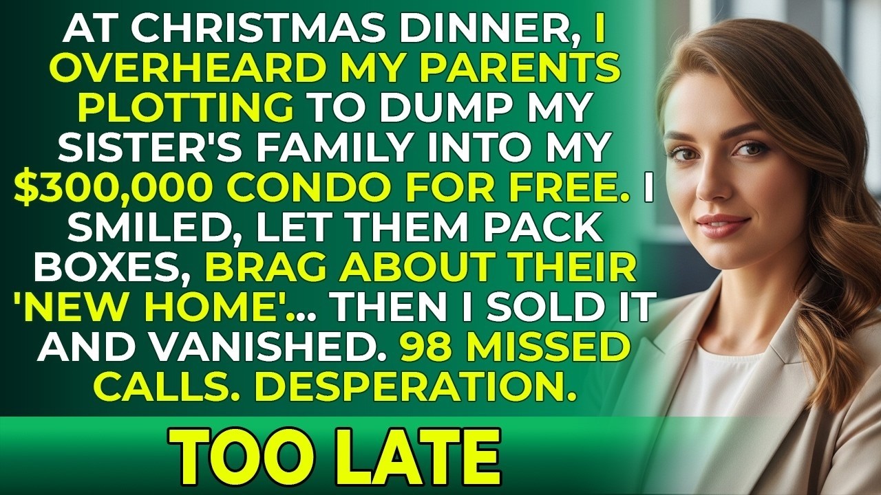 I Overheard My Parents Plot to Move My Sister Into My Condo at Christmas—I Let Them In Then Sold It