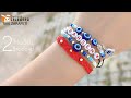 İpten nazar boncuklu bileklik yapımı/How to make macrame bracelets.Evil eye bracelet.pandahall.com