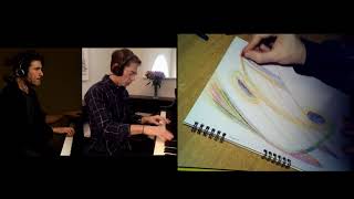 Dan Tepfer & Fred Hersch - Aria (live drawing)