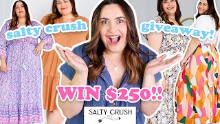 HUGE $250 SALTY CRUSH GIVEAWAY &amp; PLUS SIZE 20 TRY ON HAUL!! 🌼