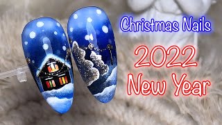 Cách Vẽ Móng Ngôi Nhà Noel Giáng Sinh 2022 - ANALIA Nails