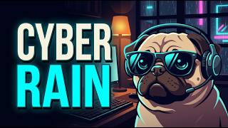 Cyber Rain Study Room | Dark Lofi Beats for Deep Focus