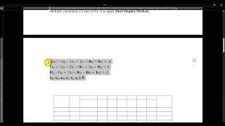 Operations Research (Dual Simplex Method Problem)