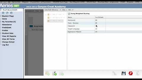 CCA Aeries: #3- Add Categories and Assignments