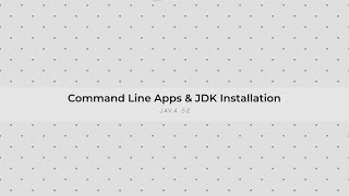 01 Command Line Apps and JDK Installation [Arabic] [عربي]