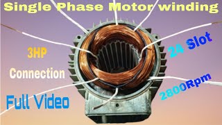 3Hp Motor winding | Single Phase Motor Winding & Connection |3Hp Water Pump Repairing Full Video