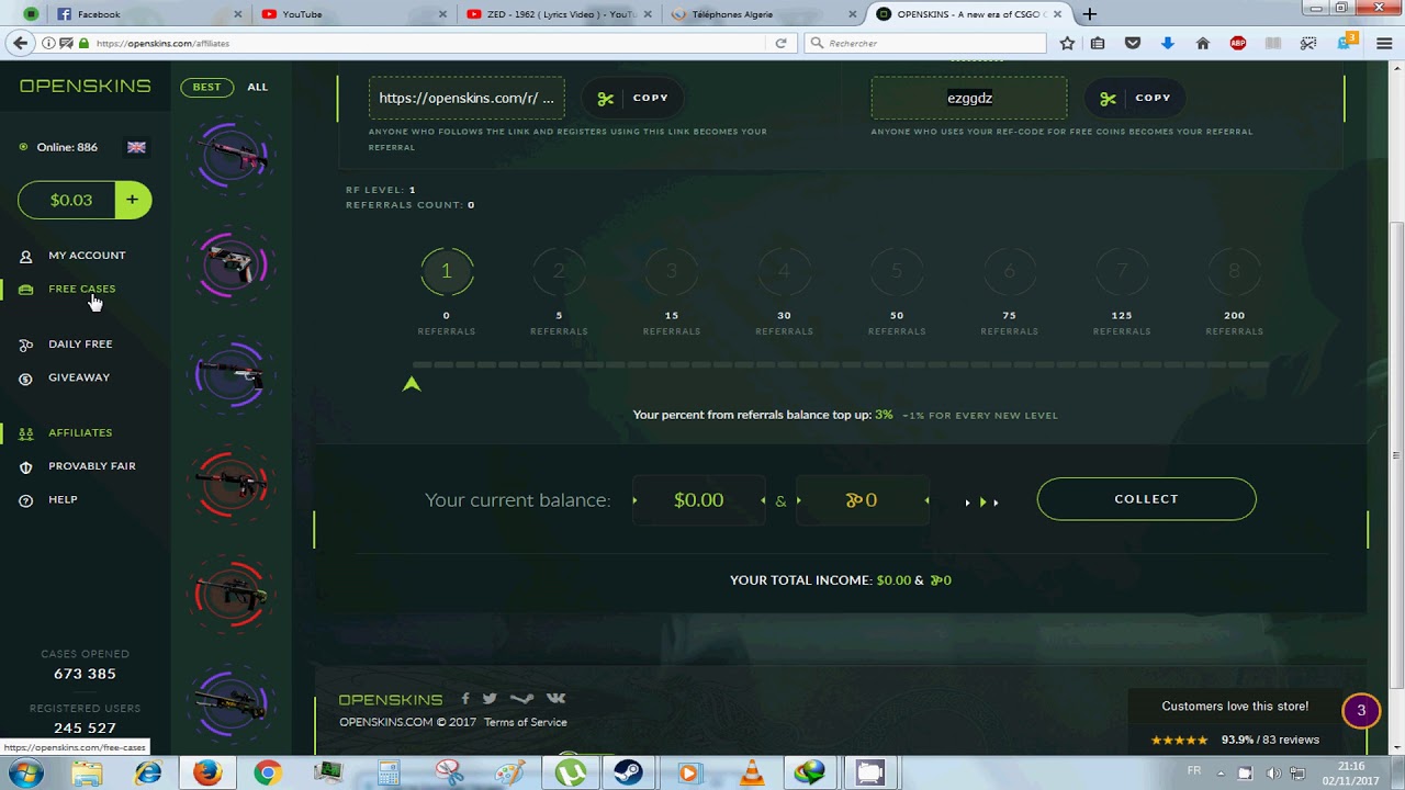 openskins.com ADMIN PROMO CODE 5000 COINS 5$ FREE SKINS openskins