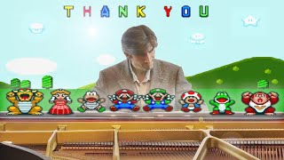 Super Mario Kart — Ending (piano)
Musique tirée du jeu Super Mario Kart, développé et édité par Nintendo, sorti sur Super Nintendo en 1992.
Compositrice : Soyo OKA
Vidéo enregistrée le 19 novembre 2020.
Partition disponible à cette adresse :
https://drive.google.com/file/d/1ldmw1mN_JdOPouyN6eVHH0GYoHWVDVrN/view?usp=sharing
Fichier midi ici :
https://drive.google.com/file/d/1dUFcai9rrF2Ro9FSBENwyhv4mfuPgrQm/view?usp=sharing Super Mario Kart — Ending (piano)