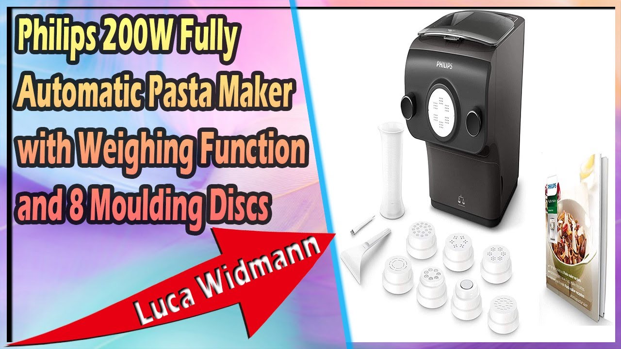 Philips 200W Fully Automatic Pasta Maker with Weighing Function and 8
