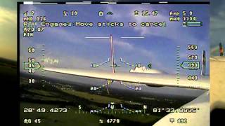 RTH test on new Eagletree Vector AP system. FPV flight with skyhunter
