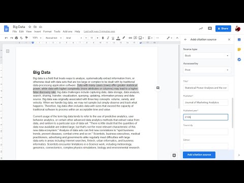 Citations in Google Docs